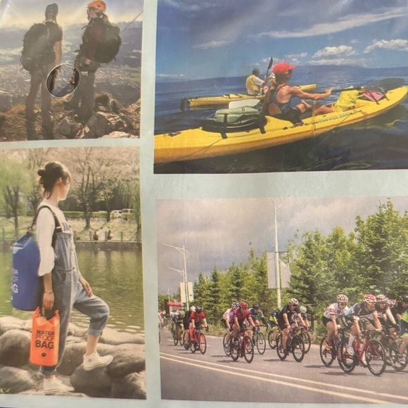 Waterproof Bag W/Strap For All Outdoor Sports 10L Blue Canoe Camp Fishing Travel - Picture 3 of 3